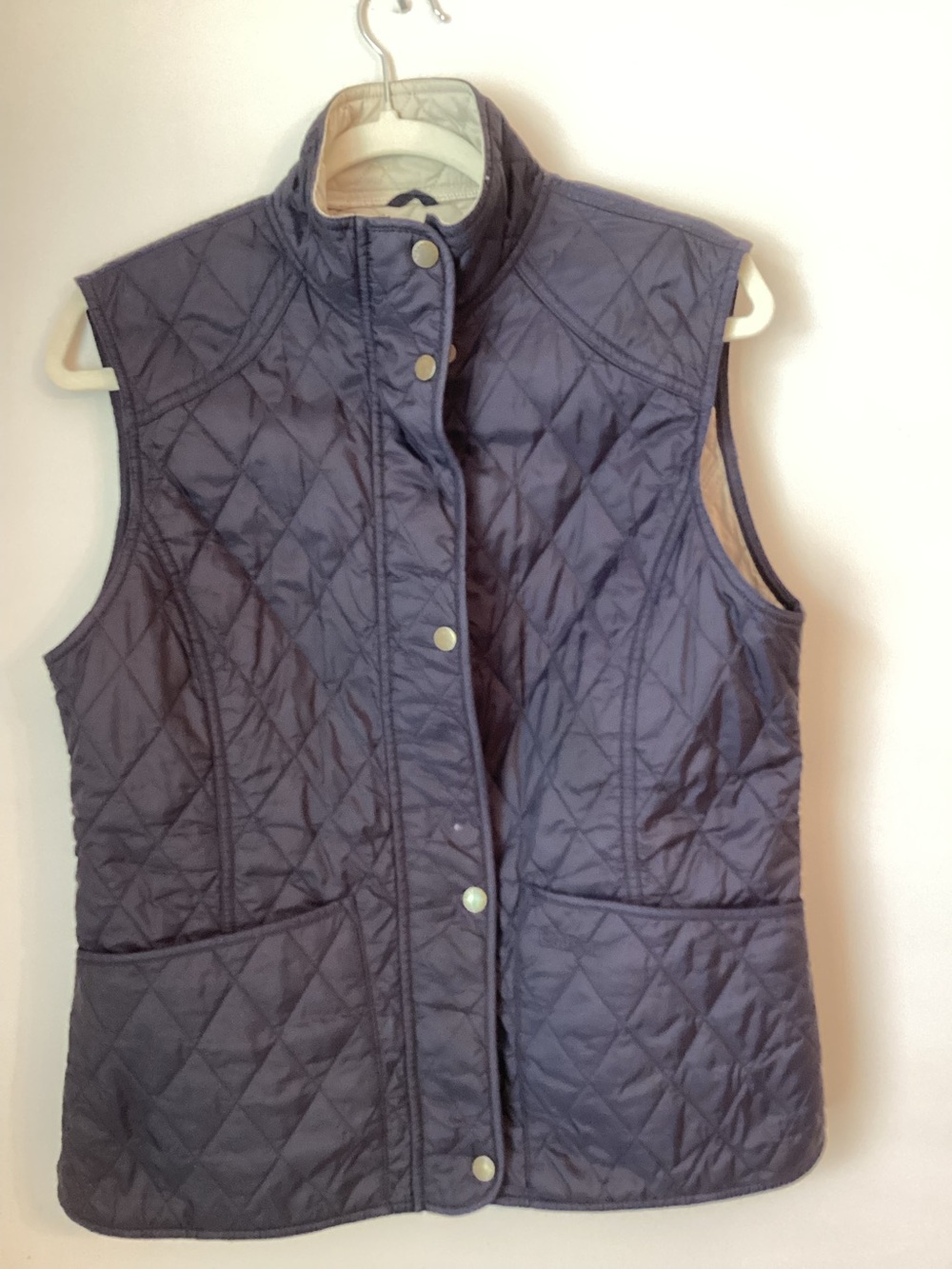 Women’s Barbour Liddesdale Black Quilted Vest Gilet US 10/UK 14 - Flaw
